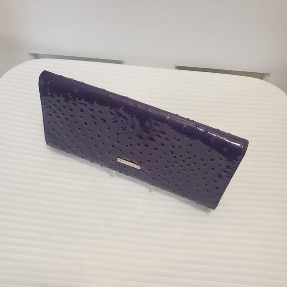 Michael Kors Deep Purple Embossed Patent Leather Clutch